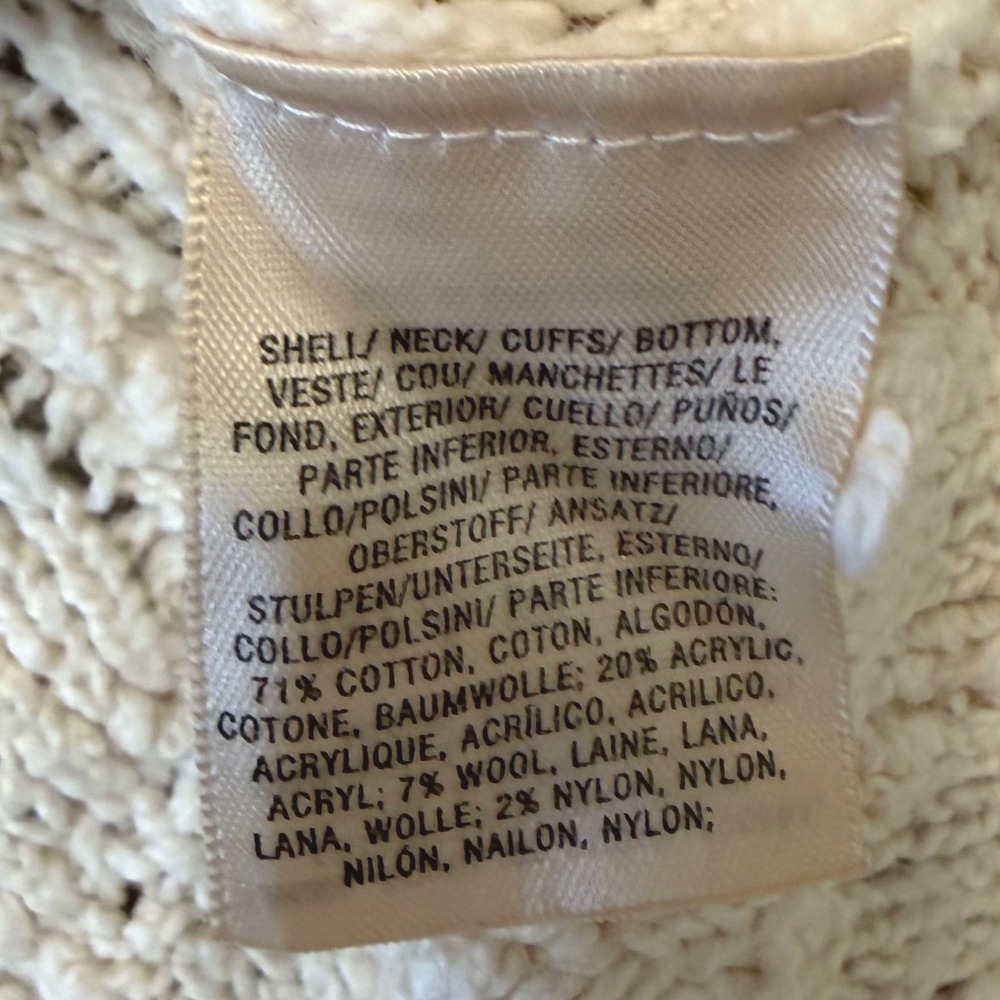 Anthropologie Sleeping On Snow XL Cream Knit Cowl Neck Sweater Pocket Mini Dress - Picture 7 of 10